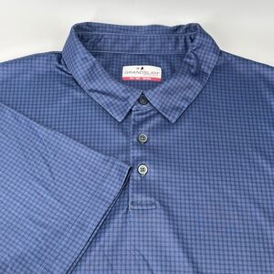 Grand Slam Performance Mens Blue Checkered Short Sleeve Polo Size XXL